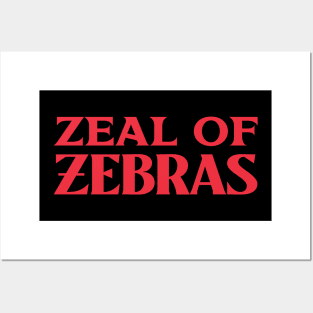 Zeal of Zebras Animal Collective Nouns Posters and Art